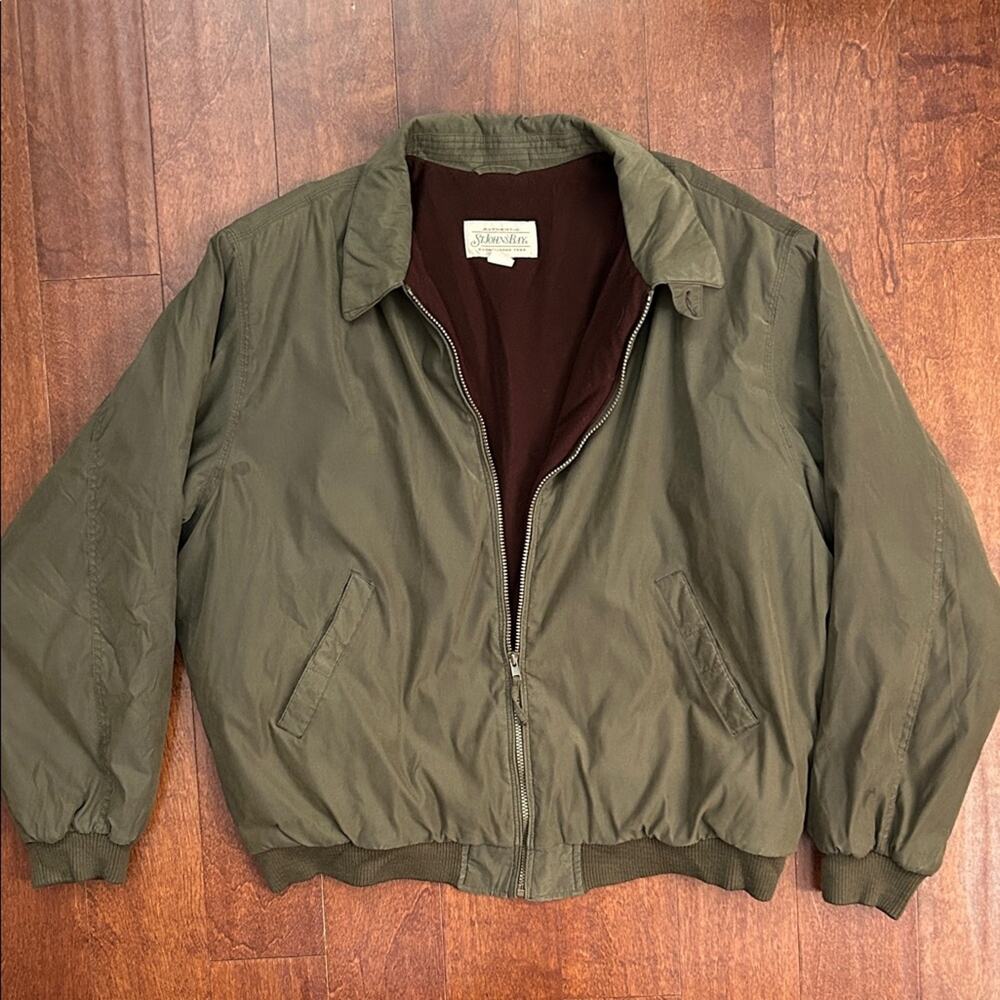 St. John’s Bay Khaki Bomber Jacket with Fleece Lining, Size XXL